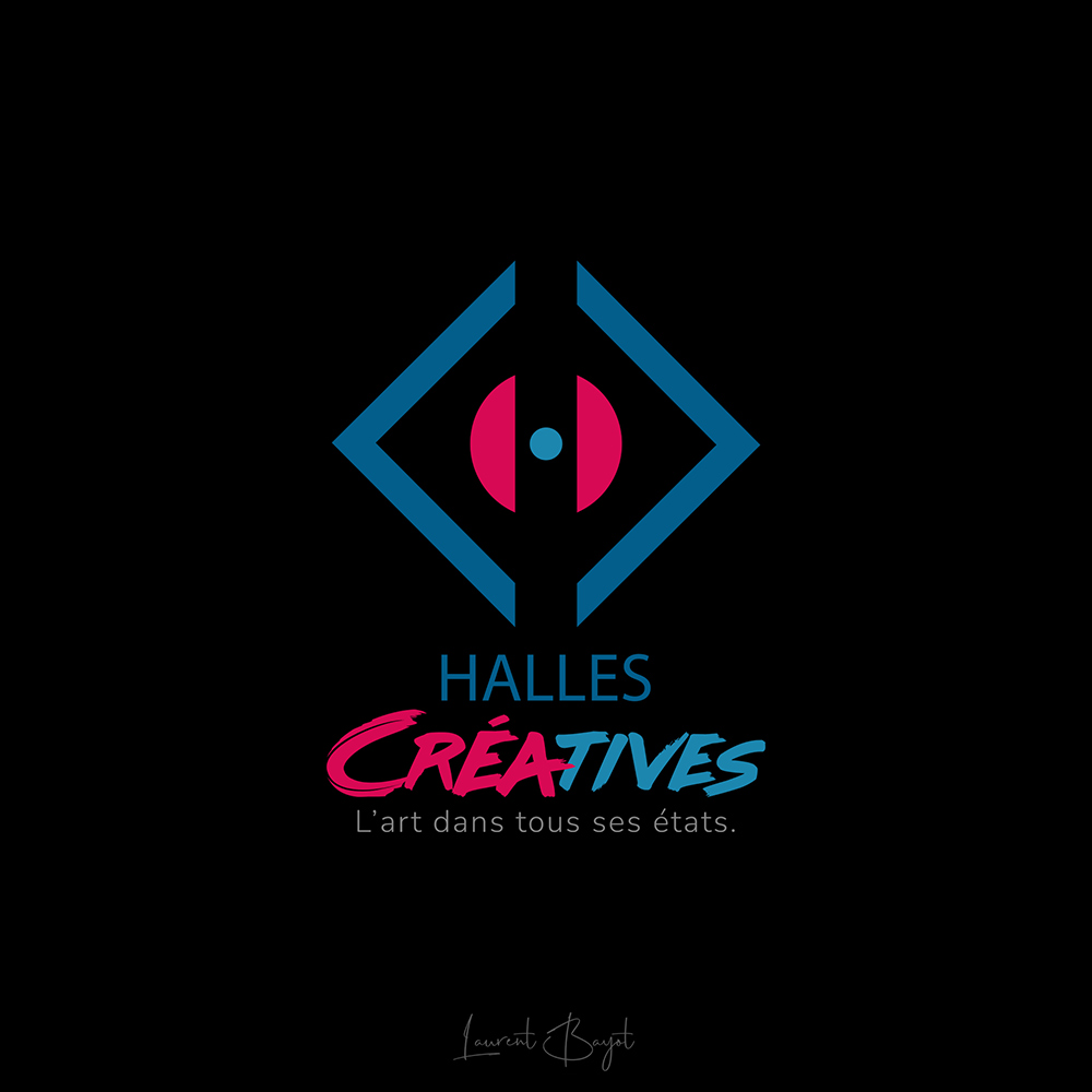 logo artiste rose bleu
