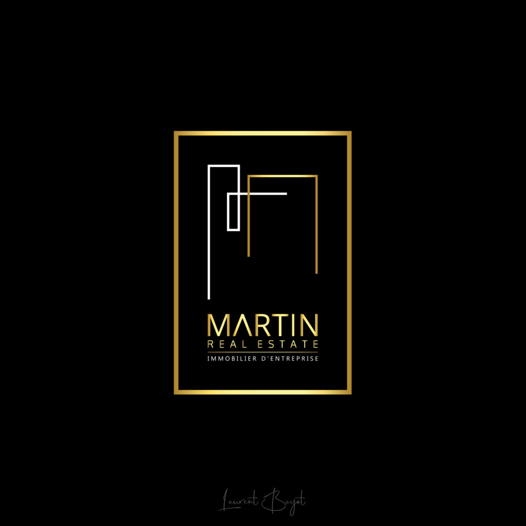 création logo immobilier or